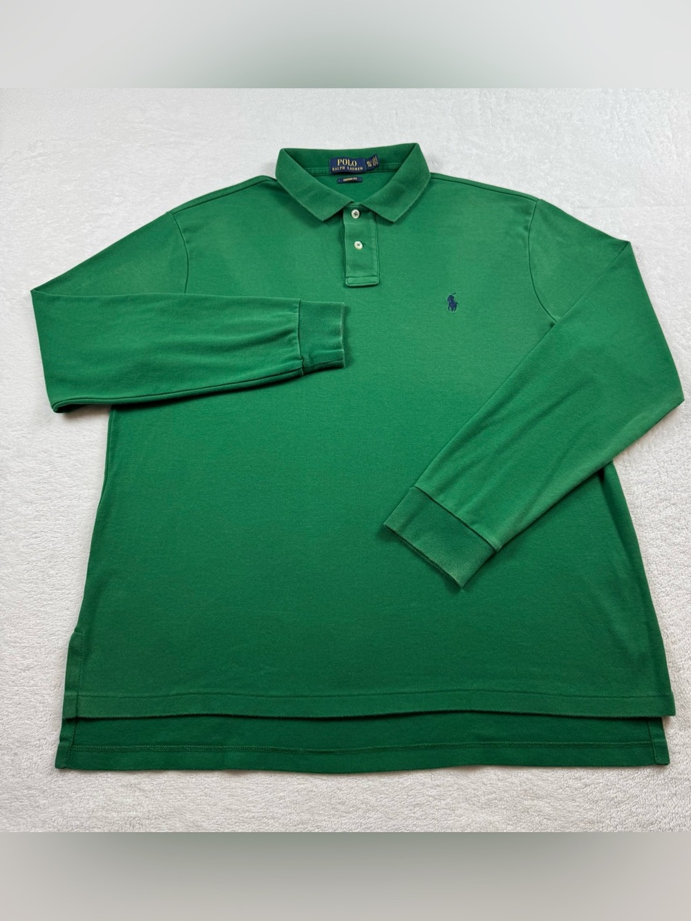 Polo by Ralph Lauren custom fit polo shirt men’s size XL faded green long sleeve